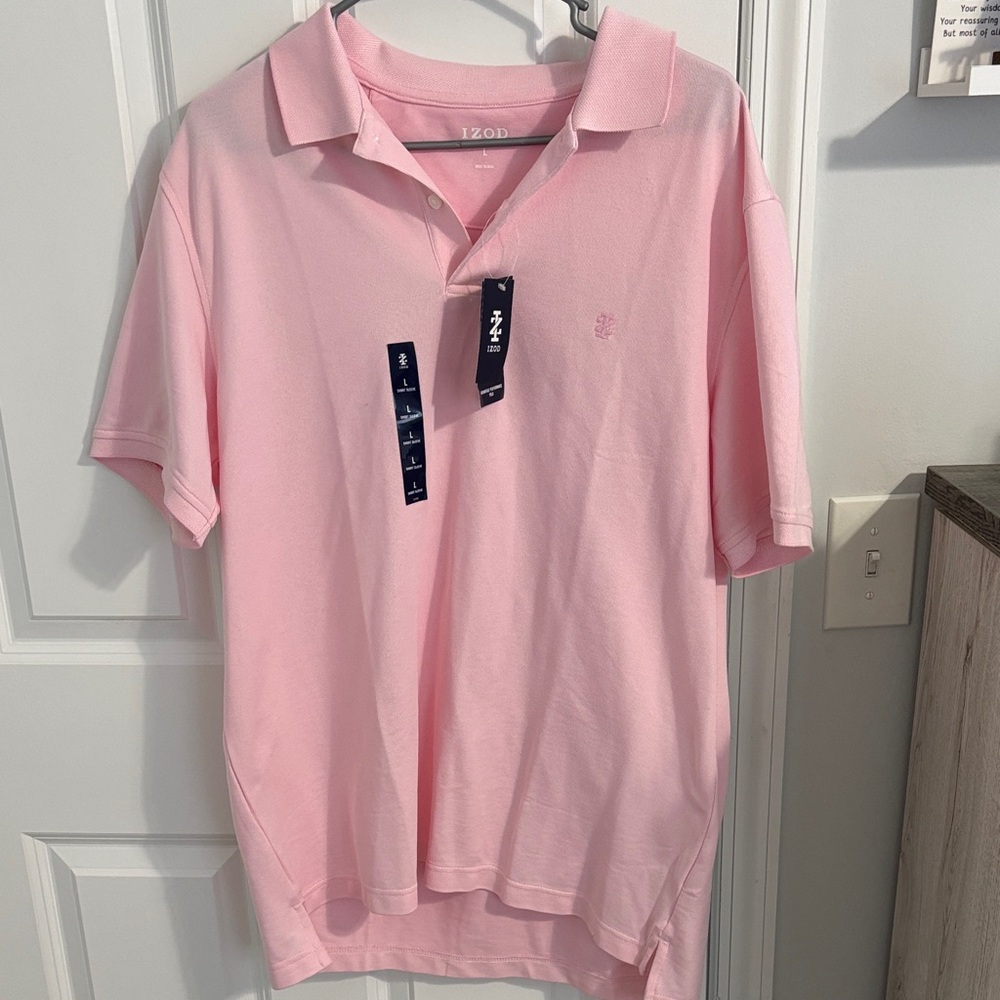 IZOD Men's Light Pink Polo Shirt